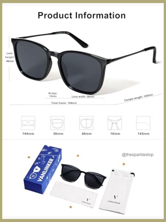 Metal Frame Polarized Sunglasses Classic Rectangular UV Protection main image 7
